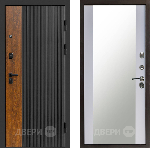 Входная металлическая Дверь Престиж Prestizh Зеркало Белый софт в Звенигород