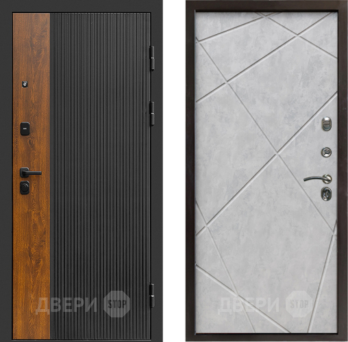 Входная металлическая Дверь Престиж Prestizh Лучи Бетон светлый в Звенигород