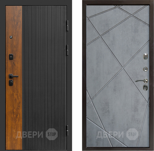 Входная металлическая Дверь Престиж Prestizh Лучи Бетон темный в Звенигород