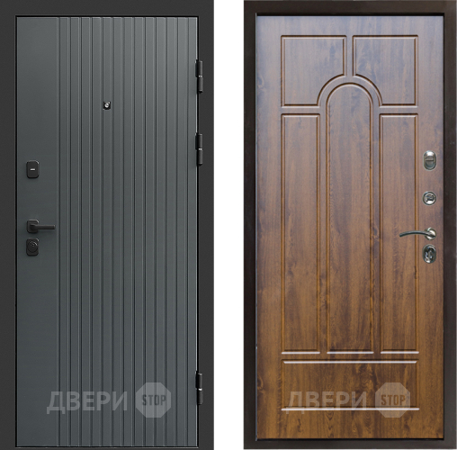 Входная металлическая Дверь Престиж Tvist Grey Арка Дуб в Звенигород