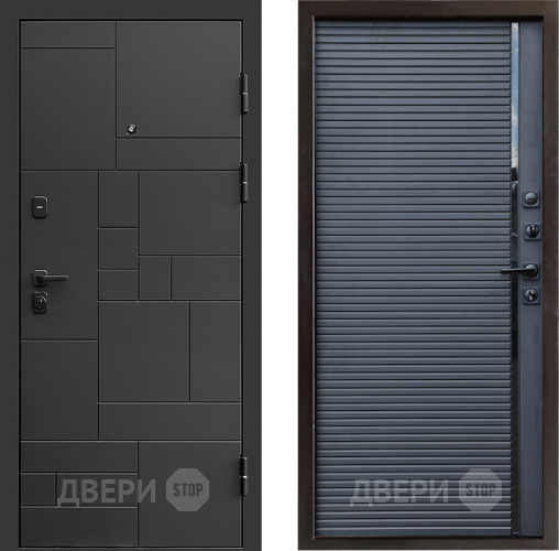 Входная металлическая Дверь Престиж Kvadro Porte Черный кварц в Звенигород
