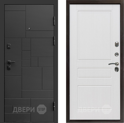 Входная металлическая Дверь Престиж Kvadro Классика Белое дерево в Звенигород