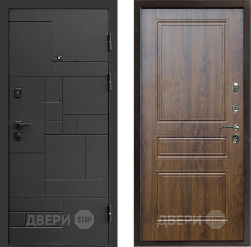 Входная металлическая Дверь Престиж Kvadro Классика Дуб в Звенигород