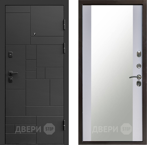 Дверь Престиж Kvadro Зеркало Белый софт в Звенигород