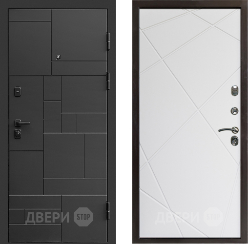 Дверь Престиж Kvadro Лучи Бетон белый в Звенигород