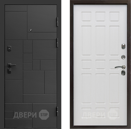 Входная металлическая Дверь Престиж Kvadro Спарта Лиственница белая в Звенигород