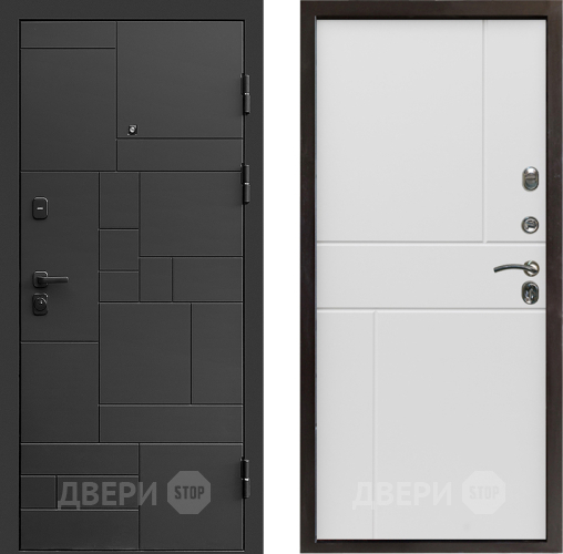 Дверь Престиж Kvadro Горизонт Бетон белый в Звенигород