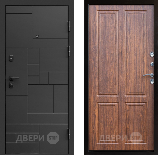 Входная металлическая Дверь Престиж Kvadro Премиум Орех светлый в Звенигород
