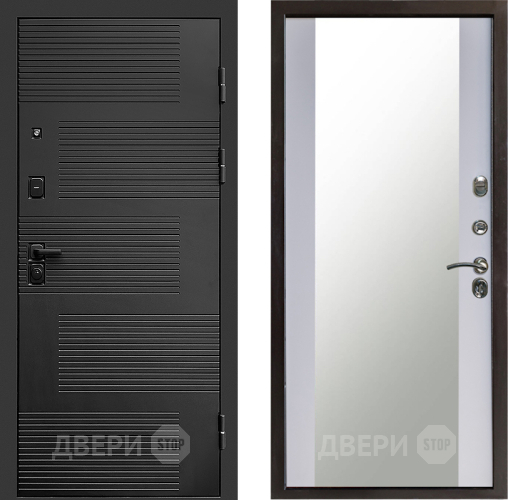 Входная металлическая Дверь Престиж Favorit Зеркало Белый софт в Звенигород
