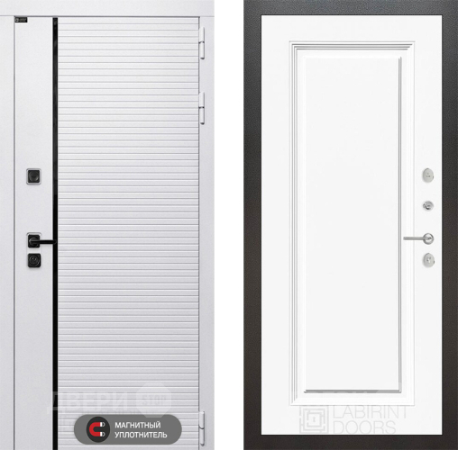 Дверь Лабиринт (LABIRINT) Royal 27 Белый (RAL-9003) в Звенигород