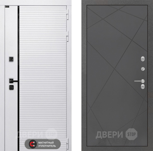 Входная металлическая Дверь Лабиринт (LABIRINT) Royal 24 Графит софт в Звенигород