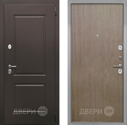 Входная металлическая Дверь Интекрон (INTECRON) Кампо Гладкая шпон Венге коричневый в Звенигород