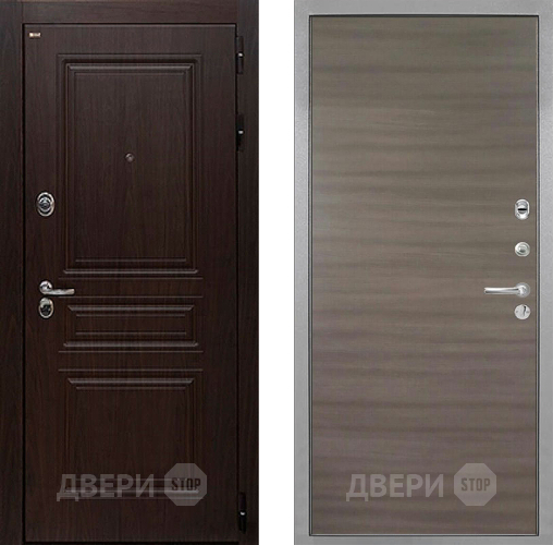 Входная металлическая Дверь Интекрон (INTECRON) Брайтон Тиковое Дерево Гладкая Дуб тоскано поперечный в Звенигород