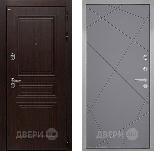 Дверь Интекрон (INTECRON) Брайтон Тиковое Дерево Лучи-М Графит софт в Звенигород