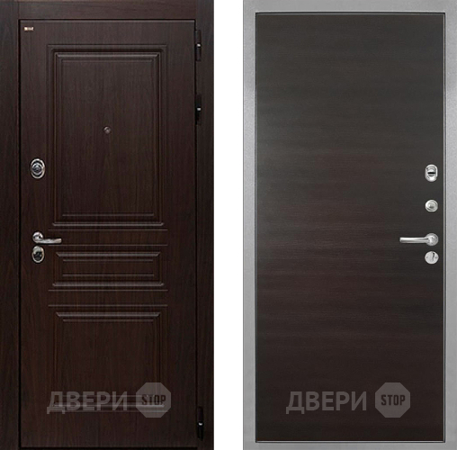Входная металлическая Дверь Интекрон (INTECRON) Брайтон Тиковое Дерево Гладкая Эковенге поперечный в Звенигород