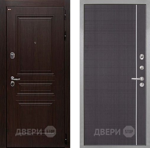 Входная металлическая Дверь Интекрон (INTECRON) Брайтон Тиковое Дерево В-07 с молдингом Венге в Звенигород