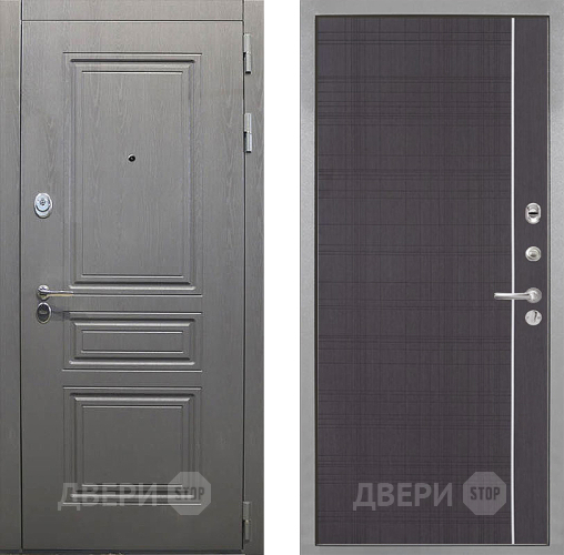 Дверь Интекрон (INTECRON) Брайтон Графит В-07 с молдингом Венге в Звенигород
