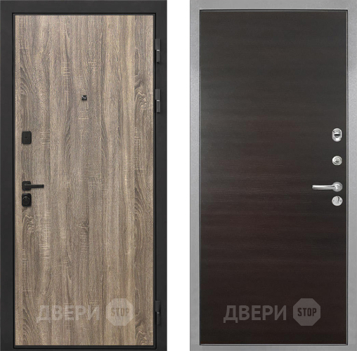 Дверь Интекрон (INTECRON) Профит Black Дуб Турин Гладкая Эковенге поперечный в Звенигород