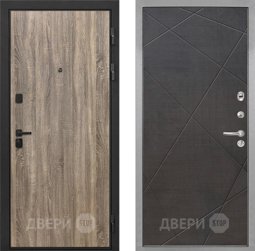 Входная металлическая Дверь Интекрон (INTECRON) Профит Black Дуб Турин Лучи-М Венге распил кофе в Звенигород