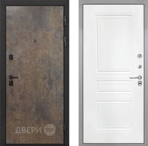 Дверь Интекрон (INTECRON) Профит Black Гранж ФЛ-243 Белый матовый в Звенигород