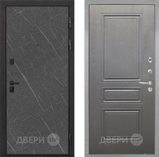 Входная металлическая Дверь Интекрон (INTECRON) Профит Black Гранит Лава Оникс ФЛ-243 Графит вуд дуб в Звенигород