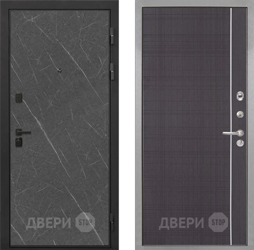 Входная металлическая Дверь Интекрон (INTECRON) Профит Black Гранит Лава Оникс В-07 с молдингом Венге в Звенигород