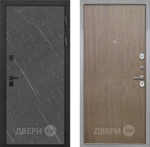 Входная металлическая Дверь Интекрон (INTECRON) Профит Black Гранит Лава Оникс Гладкая шпон Венге коричневый в Звенигород
