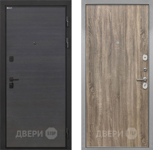 Входная металлическая Дверь Интекрон (INTECRON) Профит Black Эковенге Гладкая Дуб турин в Звенигород