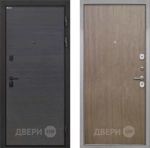 Входная металлическая Дверь Интекрон (INTECRON) Профит Black Эковенге Гладкая шпон Венге коричневый в Звенигород