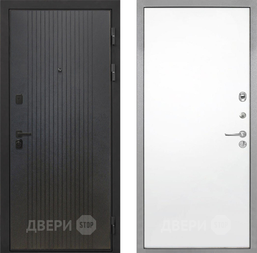 Входная металлическая Дверь Интекрон (INTECRON) Профит Black ФЛ-295 Гладкая Силк Сноу в Звенигород