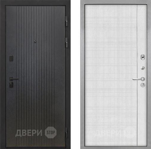 Входная металлическая Дверь Интекрон (INTECRON) Профит Black ФЛ-295 В-07 с молдингом Лофт белый в Звенигород