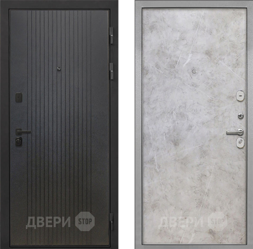 Входная металлическая Дверь Интекрон (INTECRON) Профит Black ФЛ-295 Гладкая Мрамор светлый в Звенигород