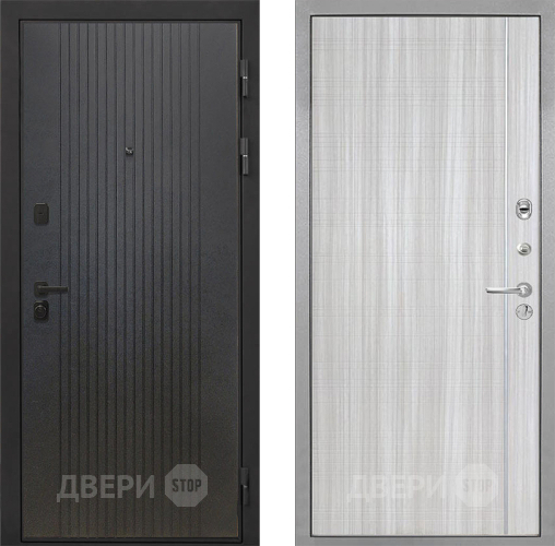 Входная металлическая Дверь Интекрон (INTECRON) Профит Black ФЛ-295 В-07 с молдингом Сандал белый в Звенигород