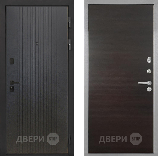 Входная металлическая Дверь Интекрон (INTECRON) Профит Black ФЛ-295 Гладкая Эковенге поперечный в Звенигород