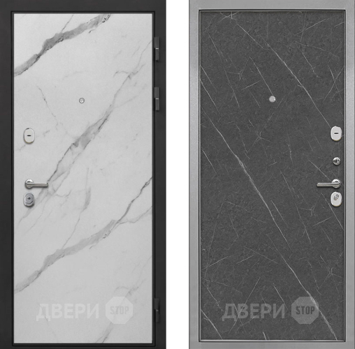 Входная металлическая Дверь Интекрон (INTECRON) Гектор Мрамор Арктик Гладкая Гранит лава оникс в Звенигород