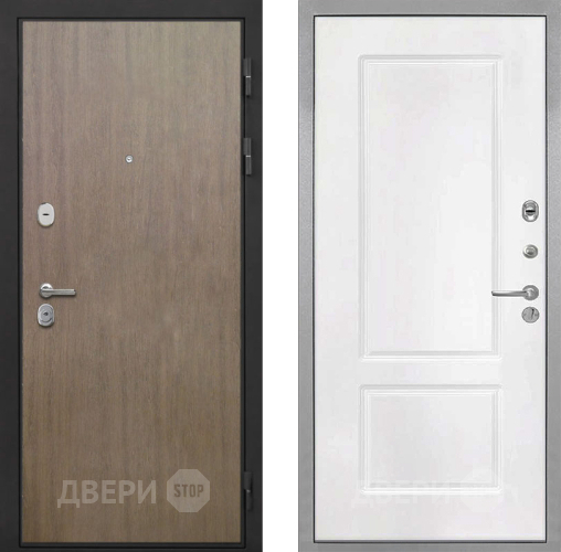 Входная металлическая Дверь Интекрон (INTECRON) Гектор Венге Коричневый КВ-2 Белый матовый в Звенигород