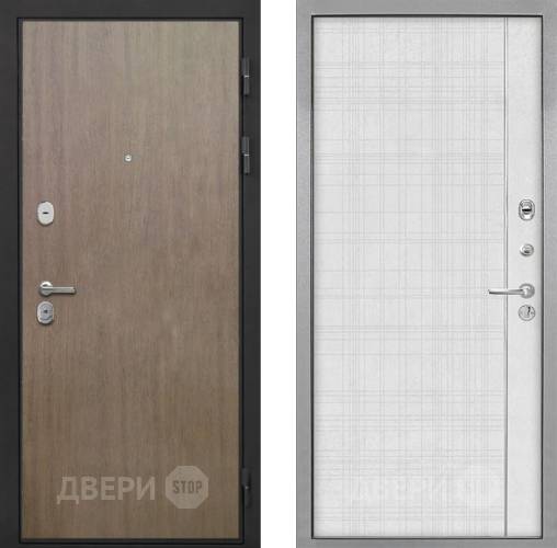 Входная металлическая Дверь Интекрон (INTECRON) Гектор Венге Коричневый В-07 с молдингом Лофт белый в Звенигород