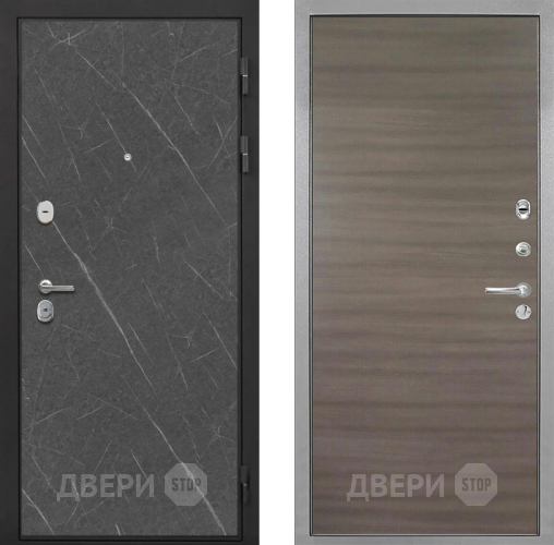Входная металлическая Дверь Интекрон (INTECRON) Гектор Гранит Лава Оникс Гладкая Дуб тоскано поперечный в Звенигород