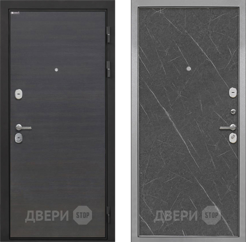 Входная металлическая Дверь Интекрон (INTECRON) Гектор Эковенге Гладкая Гранит лава оникс в Звенигород