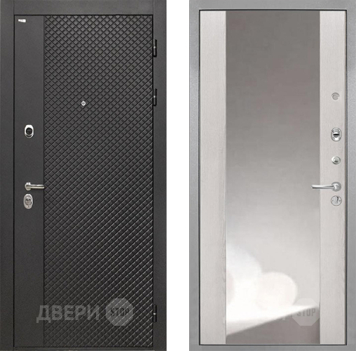 Дверь Интекрон (INTECRON) Олимпия Black 4К ФЛЗ-516 Зеркало Сосна белая в Звенигород