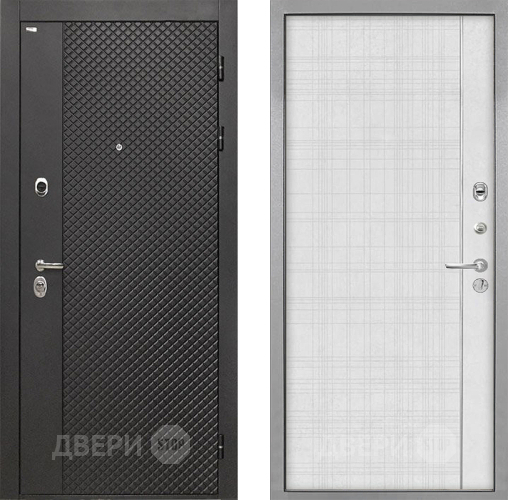 Входная металлическая Дверь Интекрон (INTECRON) Олимпия Black 4К В-07 с молдингом Лофт белый в Звенигород