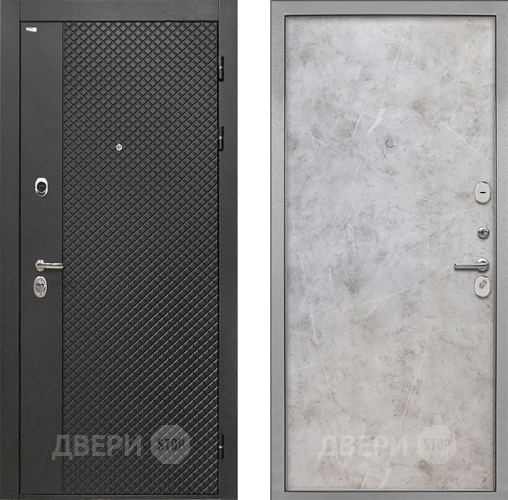 Входная металлическая Дверь Интекрон (INTECRON) Олимпия Black 4К Гладкая Мрамор светлый в Звенигород