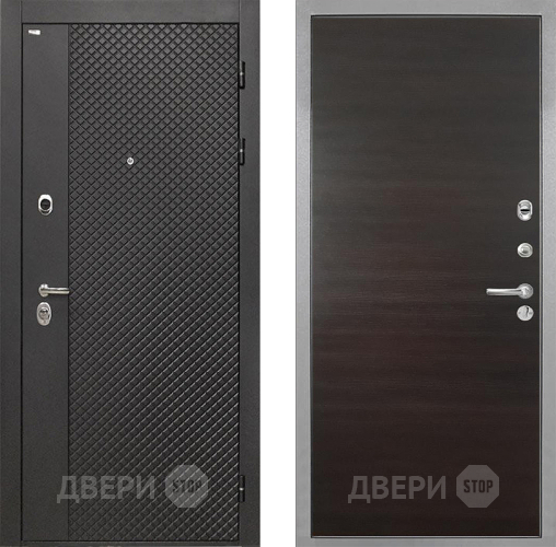 Входная металлическая Дверь Интекрон (INTECRON) Олимпия Black 4К Гладкая Эковенге поперечный в Звенигород