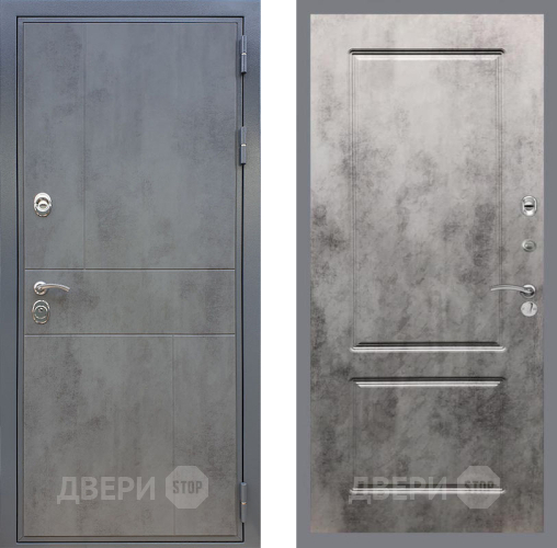 Дверь Рекс (REX) ФЛ-290 FL-117 Бетон темный в Звенигород