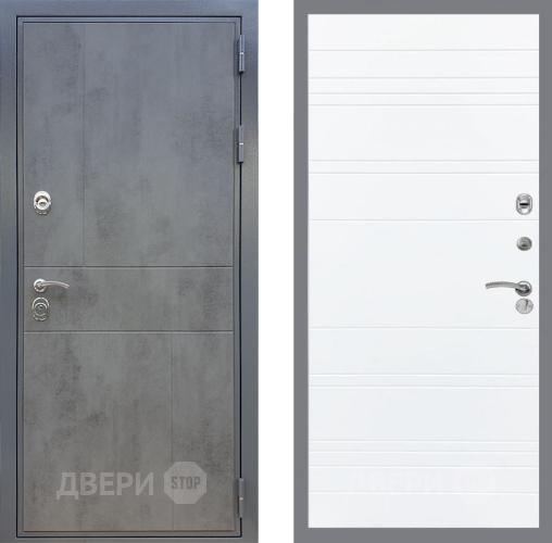 Дверь Рекс (REX) ФЛ-290 Line Силк Сноу в Звенигород