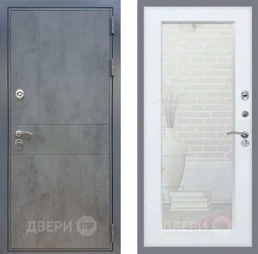 Дверь Рекс (REX) ФЛ-290 Зеркало Пастораль Белый ясень в Звенигород