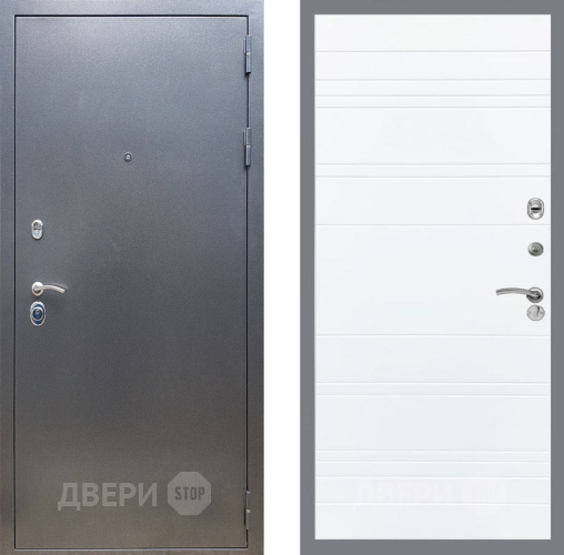 Входная металлическая Дверь Рекс (REX) 11 Line Силк Сноу в Звенигород
