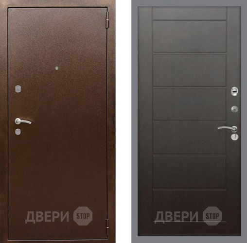 Входная металлическая Дверь Рекс (REX) 1А Медный Антик Сити Венге в Звенигород