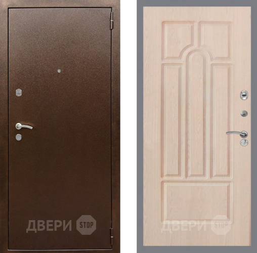 Дверь Рекс (REX) 1А Медный Антик FL-58 Беленый дуб в Звенигород