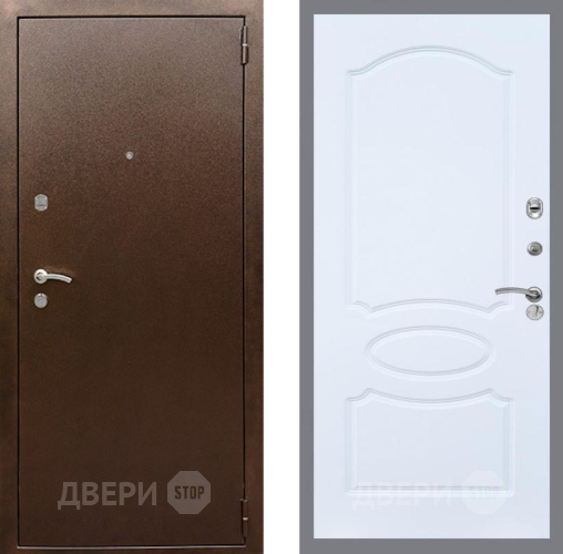 Дверь Рекс (REX) 1А Медный Антик FL-128 Силк Сноу в Звенигород